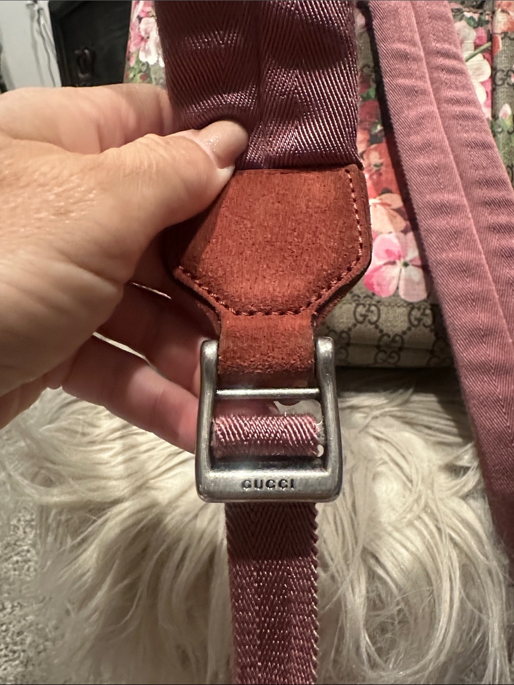 ๐บ๐ธBundle Gucci Bloom GG Canvas Backpack with Pink Leather Zip Wallet - Picture 12 of 16